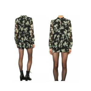 NWOT TopShop flowy floral mesh romper